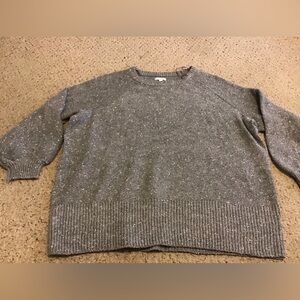 LC LAUREN CONRAD SZ 3X NWT SILVER GREY METALLIC TUNIC SWEATER